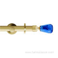 Blue crystal finial Curtain Rods